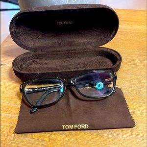 TOM FORD TF 5142 001 BLACK AUTHENTIC EYEGLASSES RX W/ CASE TF5142 54-15